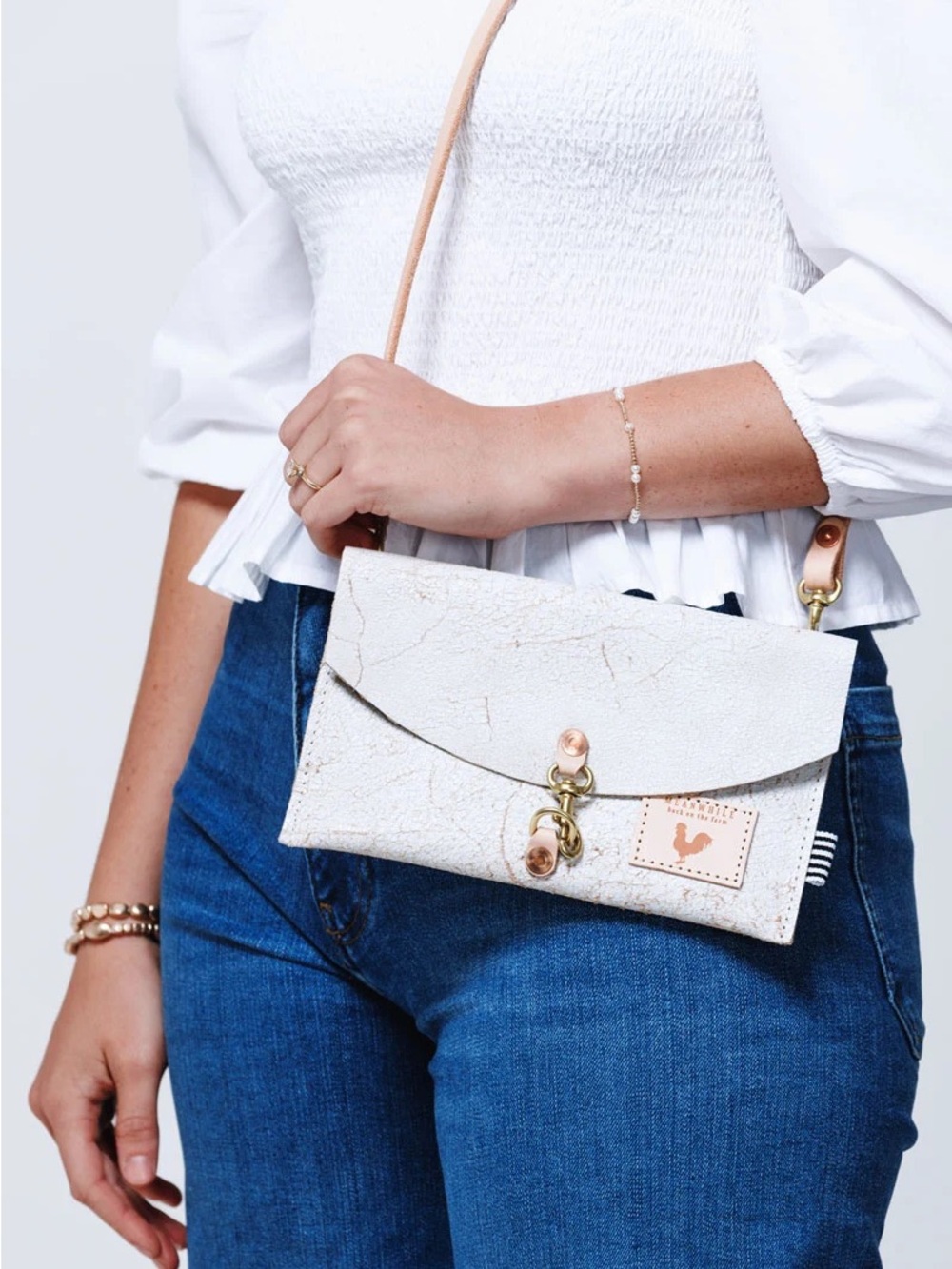 Birch White Envelope Crossbody Bag